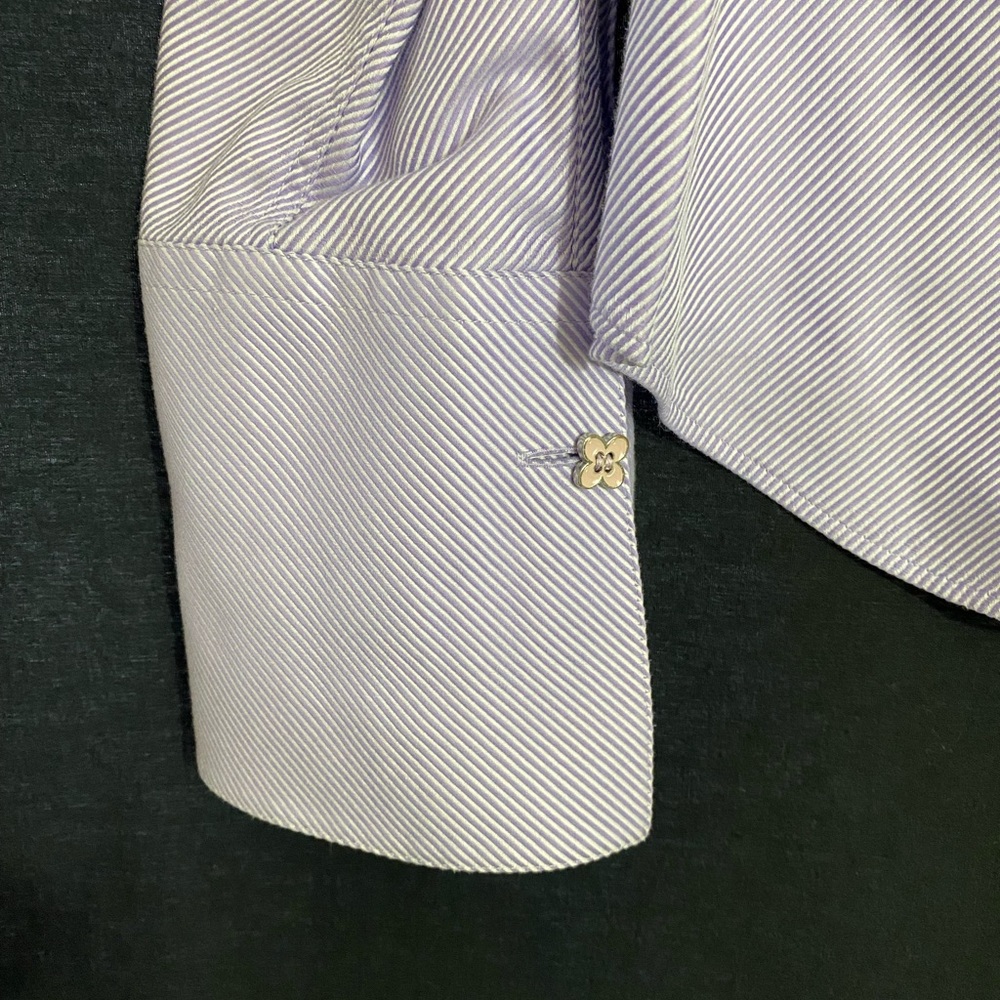 Pink Tartan- women’s dress shirt with cuff links - Picture 3 of 5